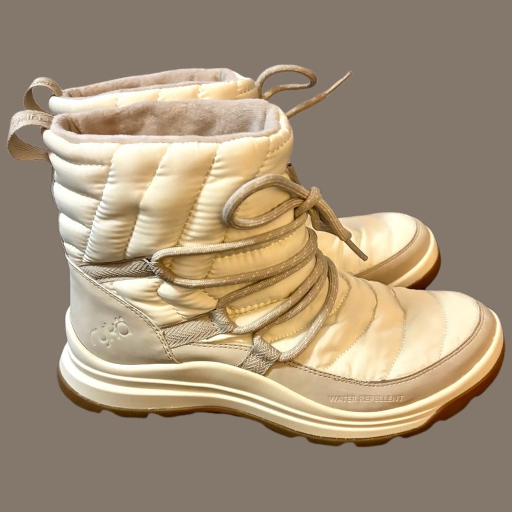 Ryka Highlight Water-Repellent Winter Boots NWOT White Alyssum Size 8